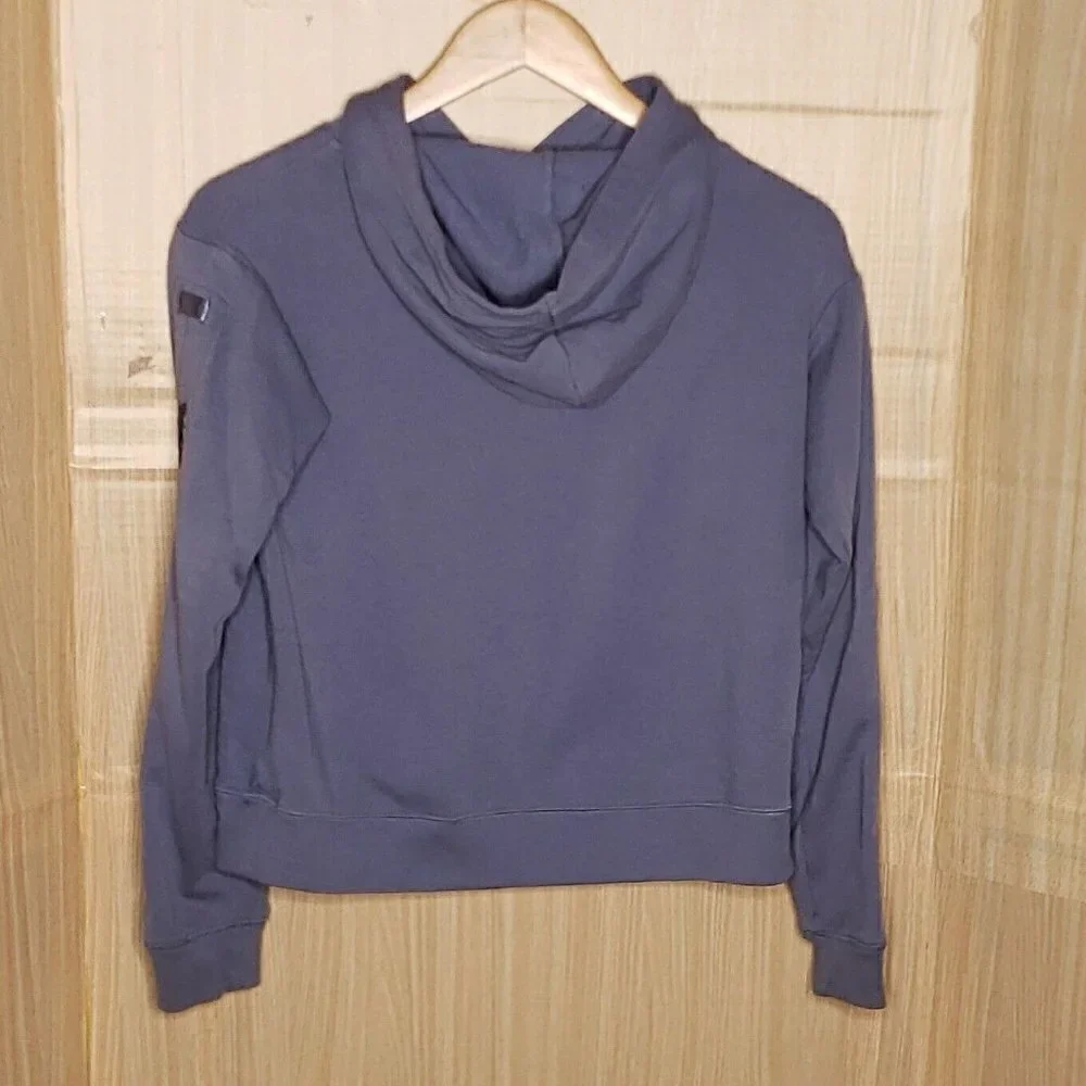 Justice Active Girls Blue Hooded Lace Up And Velour Detail Sweatshirt 12